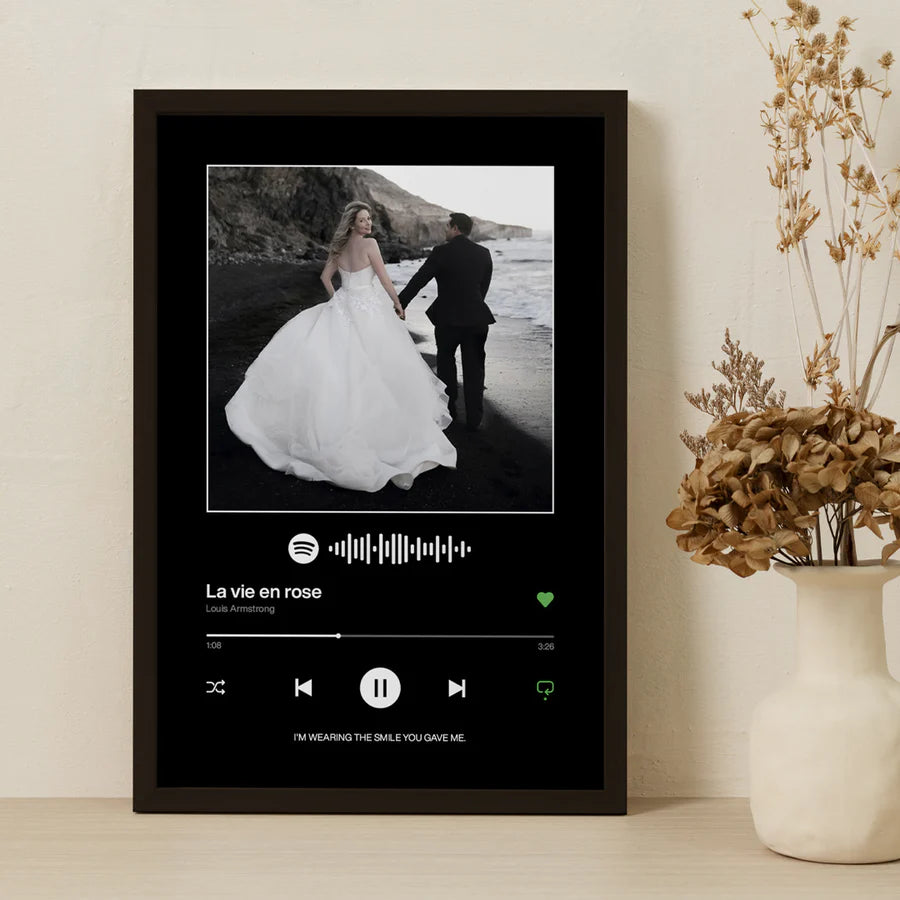 Personalized Music Plaque In Black