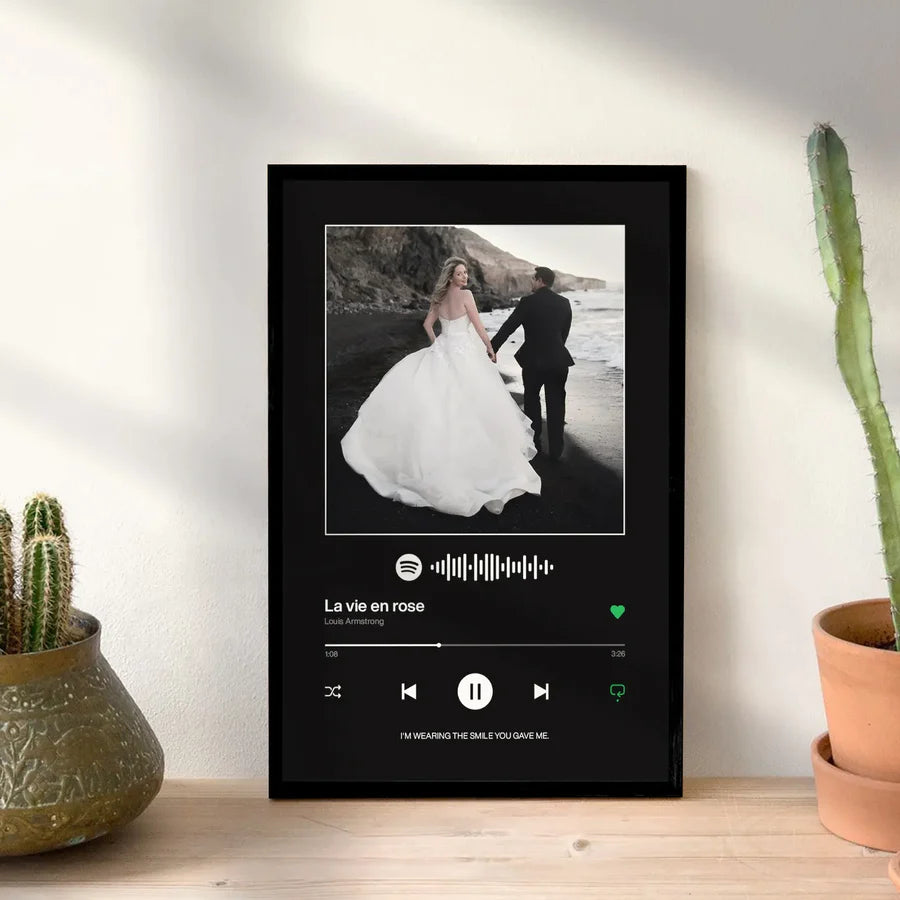 Personalized Music Plaque In Black