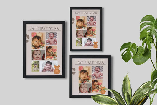 First Birthday Collage Frame