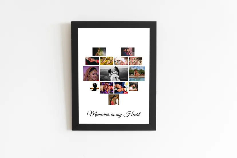 Heart Shape Collage Photo Frame