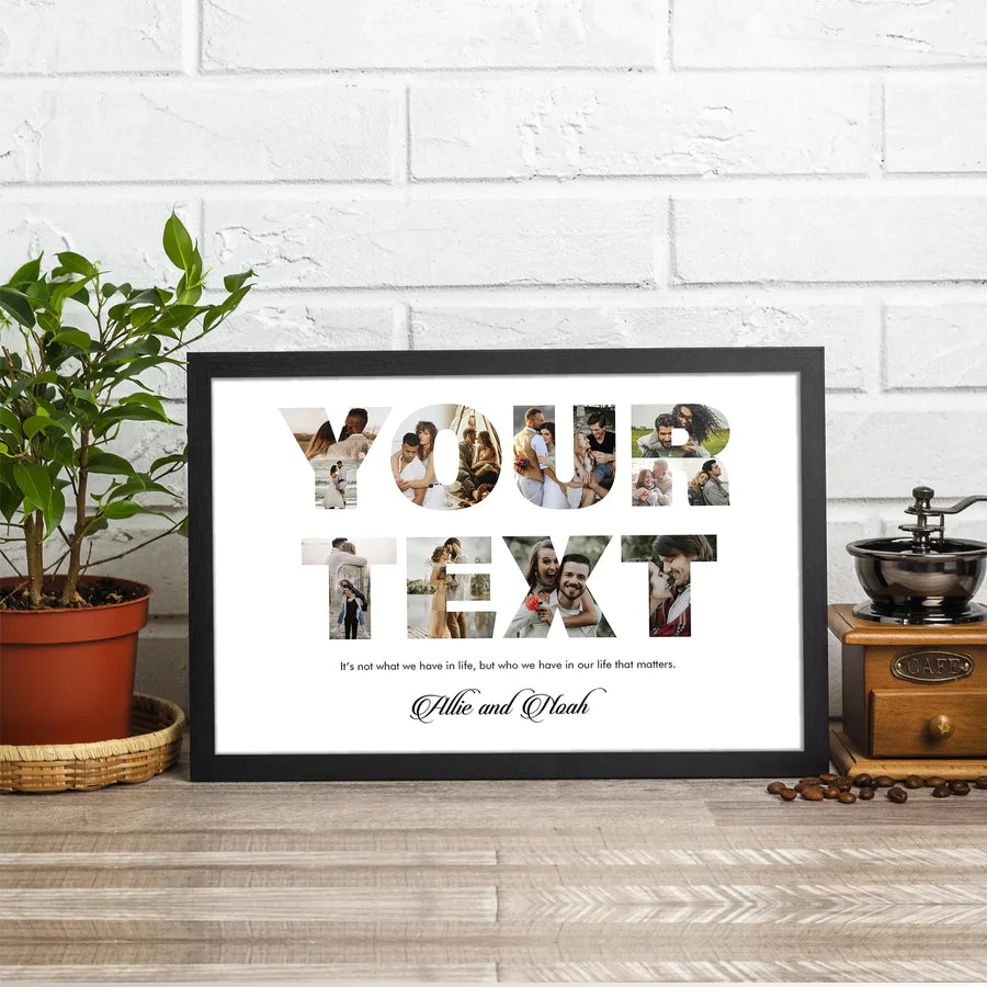 Personalized Name Text Collage With Message