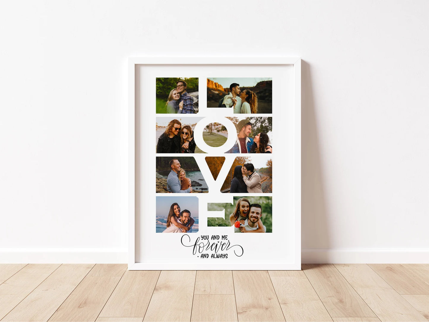 Love Collage frame with message