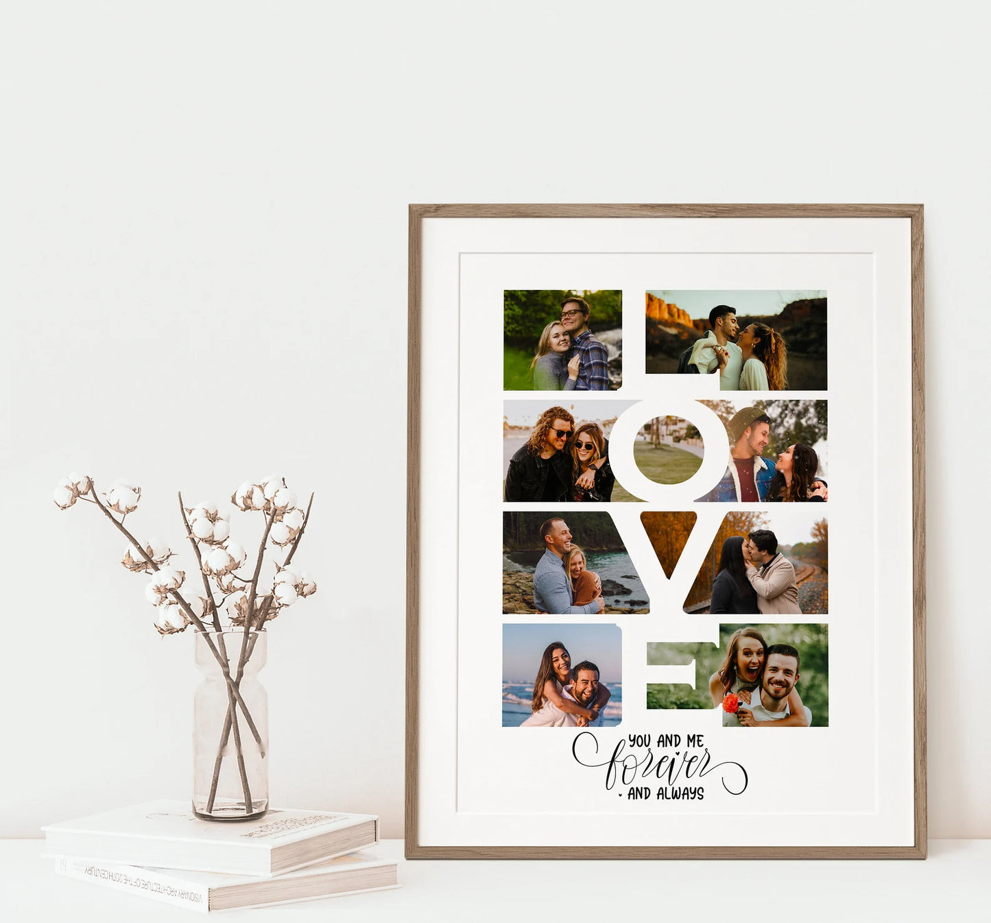 Love Collage frame with message