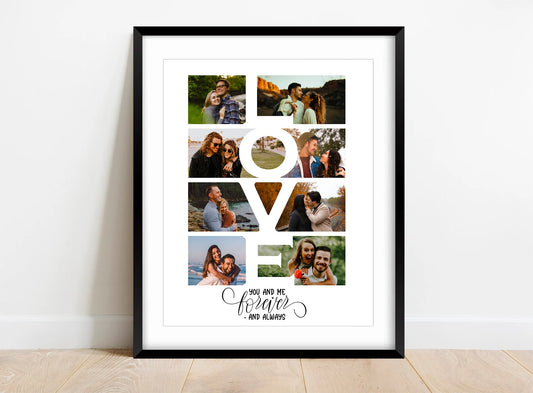 Love Collage frame with message